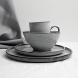 Hollandsk rose serenity tallerken ø18,5cm grå 4 stk