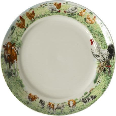 Wiebe van der zee wiebe's farm bord koe kip ã˜21cm doos a 6 stuks porselein