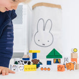 Bambolino Miffy træblokke gård - 28-delt småbørnslegesæt med husdyr, byggeklodser - pædagogisk legetøj gave tip - fra 2 år - legetøj