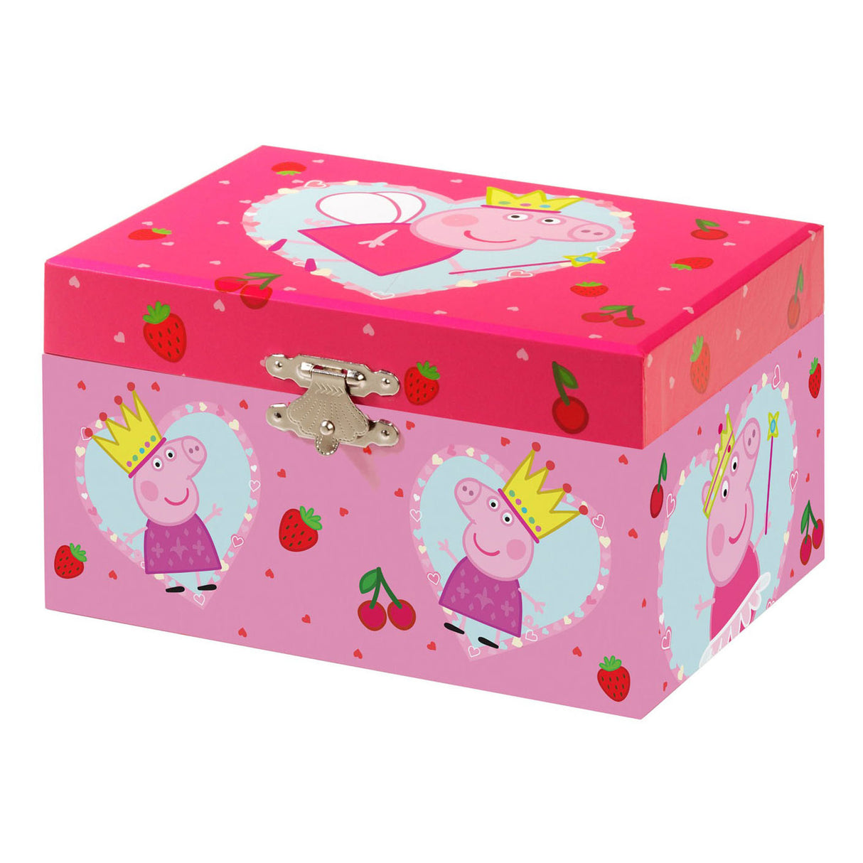 Bambolino peppa gris smykkeskrin, smykkeskrin, spilledåse - med roterende peppa ballerina og spejl - junior legetøj til småbørn og førskolelegetøj fra 3 år - gavetip