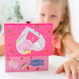 Bambolino peppa gris smykkeskrin, smykkeskrin, spilledåse - med roterende peppa ballerina og spejl - junior legetøj til småbørn og førskolelegetøj fra 3 år - gavetip