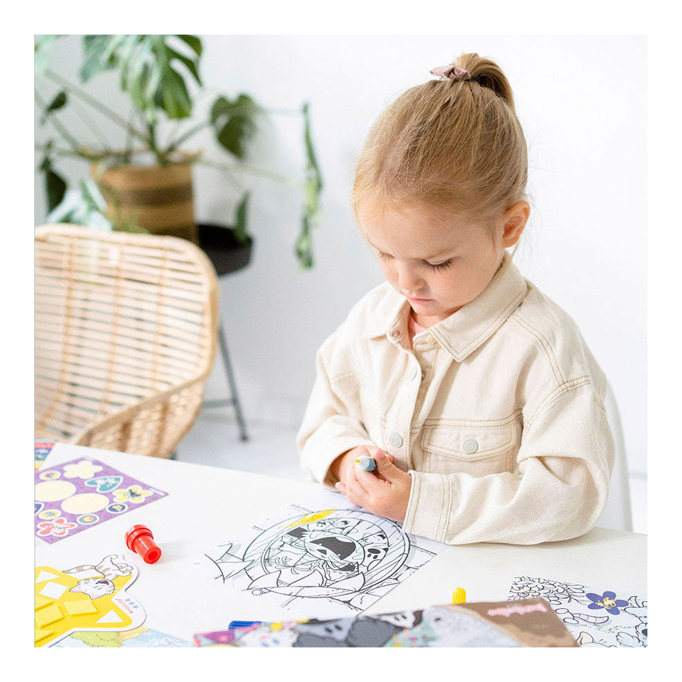 Bambolino Woezel Pip XL håndværksæske med håndværksartikler, kreativt legetøj til drenge og piger - junior fra 3 år - legetøj - håndværksæske håndværkspakke gavetips