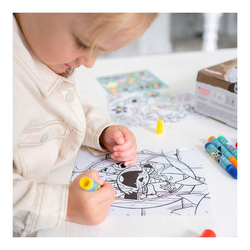 Bambolino Woezel Pip XL håndværksæske med håndværksartikler, kreativt legetøj til drenge og piger - junior fra 3 år - legetøj - håndværksæske håndværkspakke gavetips