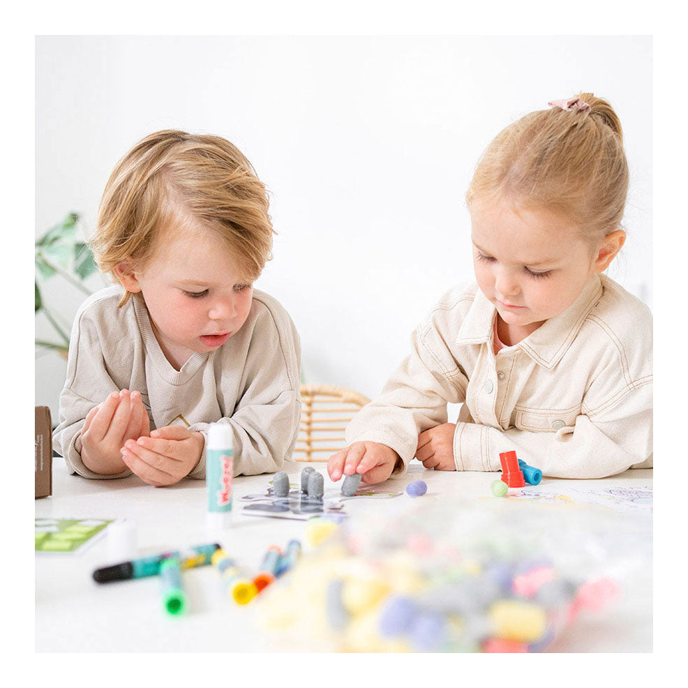 Bambolino Woezel Pip XL håndværksæske med håndværksartikler, kreativt legetøj til drenge og piger - junior fra 3 år - legetøj - håndværksæske håndværkspakke gavetips