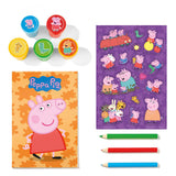 Totum peppa pig kreativt håndværkssæt med stempler, blyanter og klistermærker - pædagogisk legetøj junior kreativt håndværk stemplingshåndværk