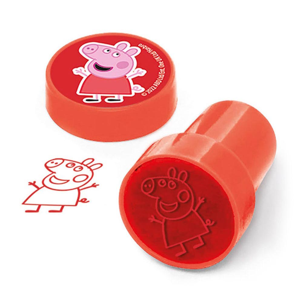 Totum peppa pig kreativt håndværkssæt med stempler, blyanter og klistermærker - pædagogisk legetøj junior kreativt håndværk stemplingshåndværk