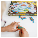 Totum dinosaur junior håndværkssæt gips og malingssæt dino forever model maling inklusive gips, 6 malingsfarver - gavetip til drenge