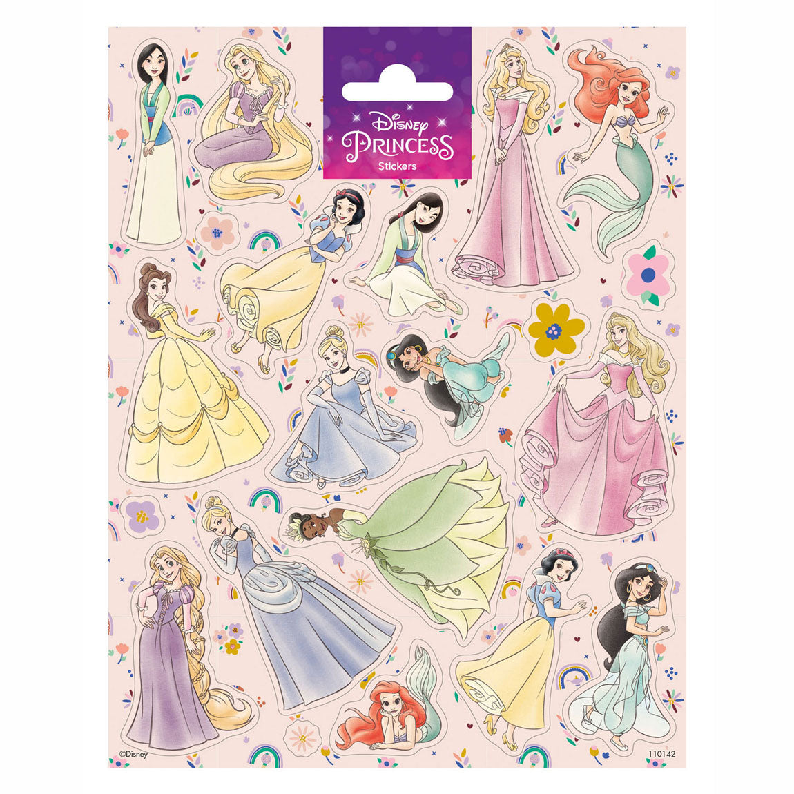Totum klistermærke ark Disney prinsesse
