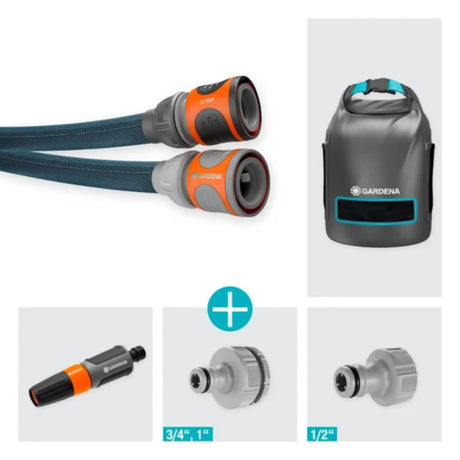 Gardena tekstilslange liano xtreme 15m sæt med opbevaringstaske