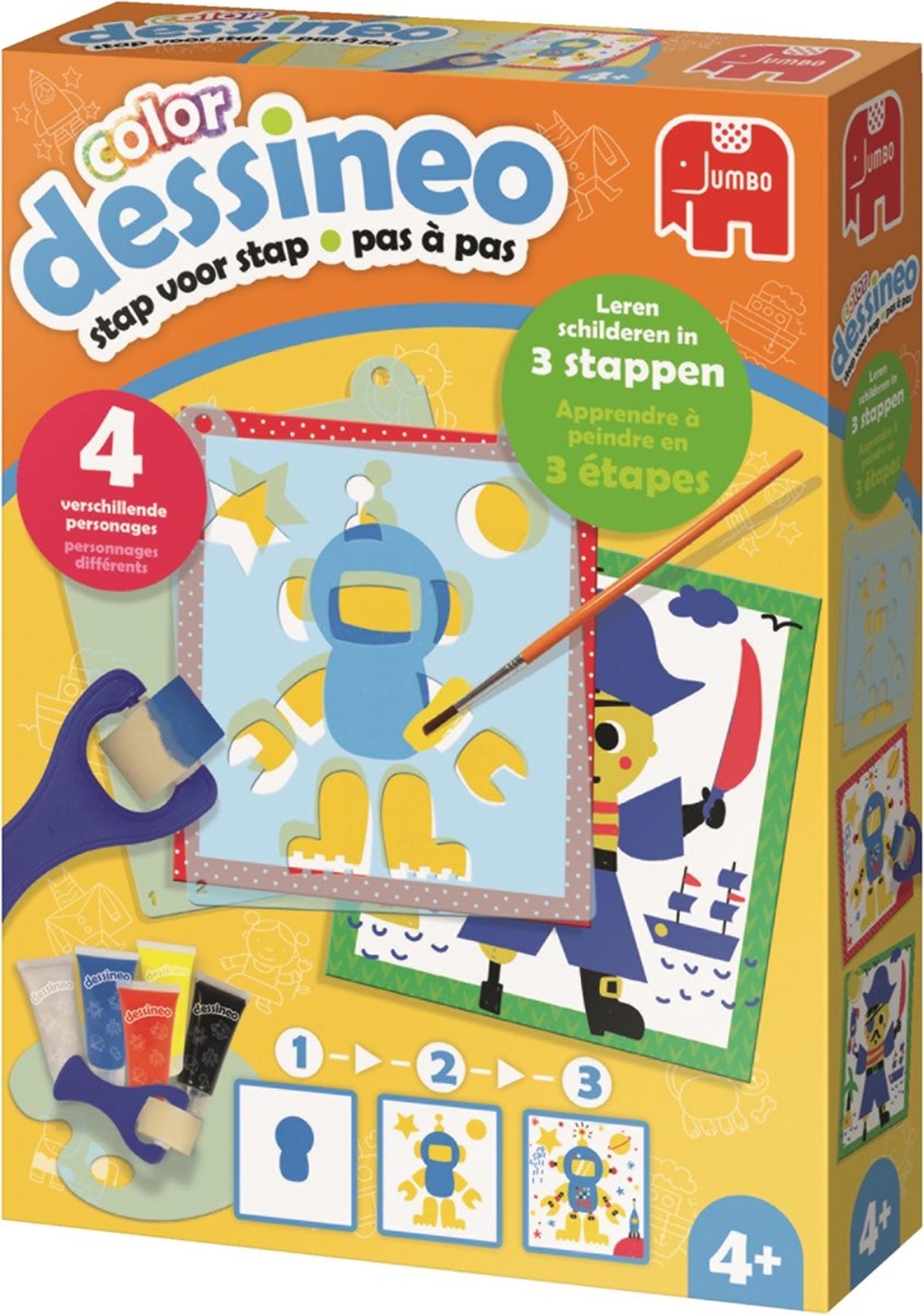 Jumbo dessineo maleri med skabeloner tegn
