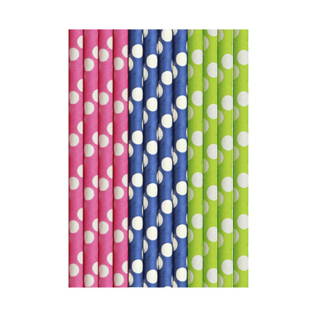 Duni paper straws cocktail dots 25 pcs