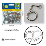 Vaessen creative • nøglering 63mm sølv 15stk