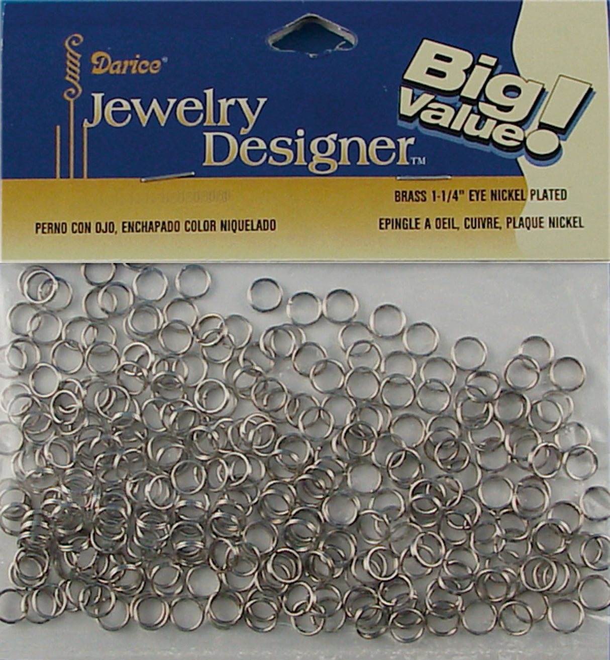 Darice vaessen creative • ringe dobbelt 6mm 288stk sølv