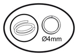 Darice vaessen creative • ringe enkelt 4mm 360stk sølv