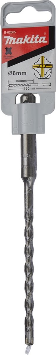 Makita tilbehør pb4s: sds-plus boremaskine 6x160mm - b-62505 - b-62505