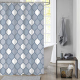 Hollandsk hus bruseforhæng brest blå 180x200cm 100% polyester