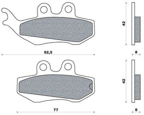 NewFren Brake Block Set FD0195 Runner 125-180, RS2000 til