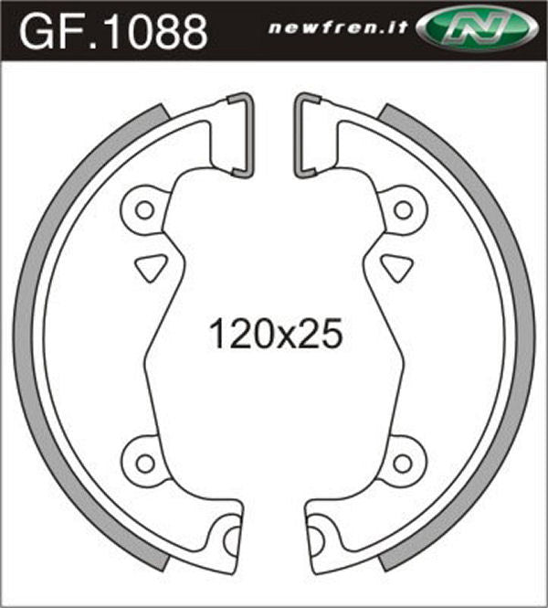NewFren Brake Segment Set GF1088 120mm lille hub