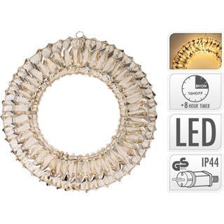 Krans 38cm guld micro LED