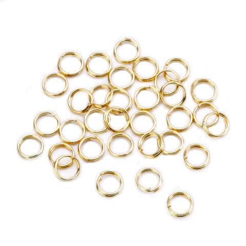 Vaessen creative • ringe dobbelt 6mm 30stk guld