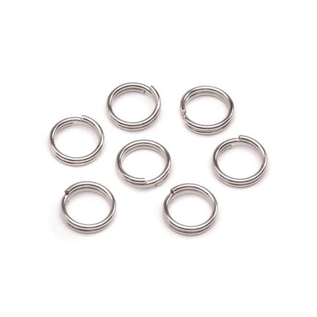 Vaessen creative • ringe dobbelt 6mm 50stk sølv