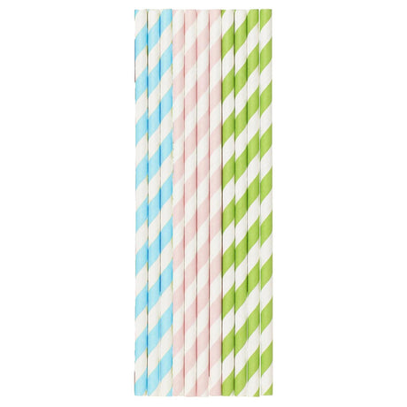 Duni papirsugerør pasteller 20cm 25stk