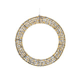 Kaemingk mikro led krans metal stabil ydre længde 7,5 cm x b. 58 cm x h. 58 cm