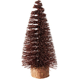 Ingen mærke juletræ 14cm brun | 12 stk