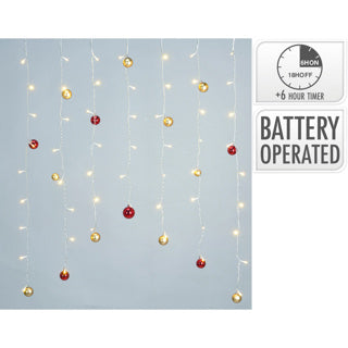 LED gardin julekugle 74led