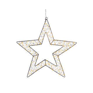 Kaemingk micro led star metal stabil ydre dia58cm x l.1cm x b.58cm x h.58cm