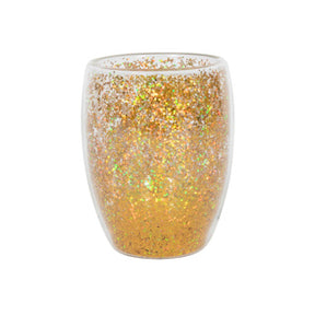 No fire glas konfetti dobbeltvægget guld ø9,2x11,5cm 350ml
