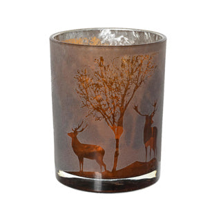 Fyrfadsstage glas dia10cm x h.12,5cm