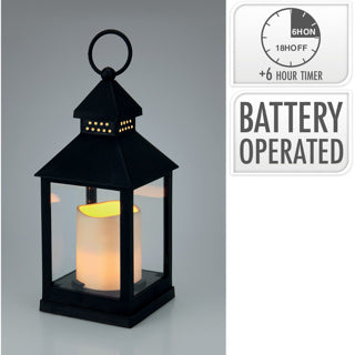 Ingen brand lanterne med LED stearinlys 23cm | 4 stk