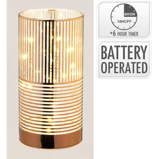 Cylinderglas med LED 15cm bru