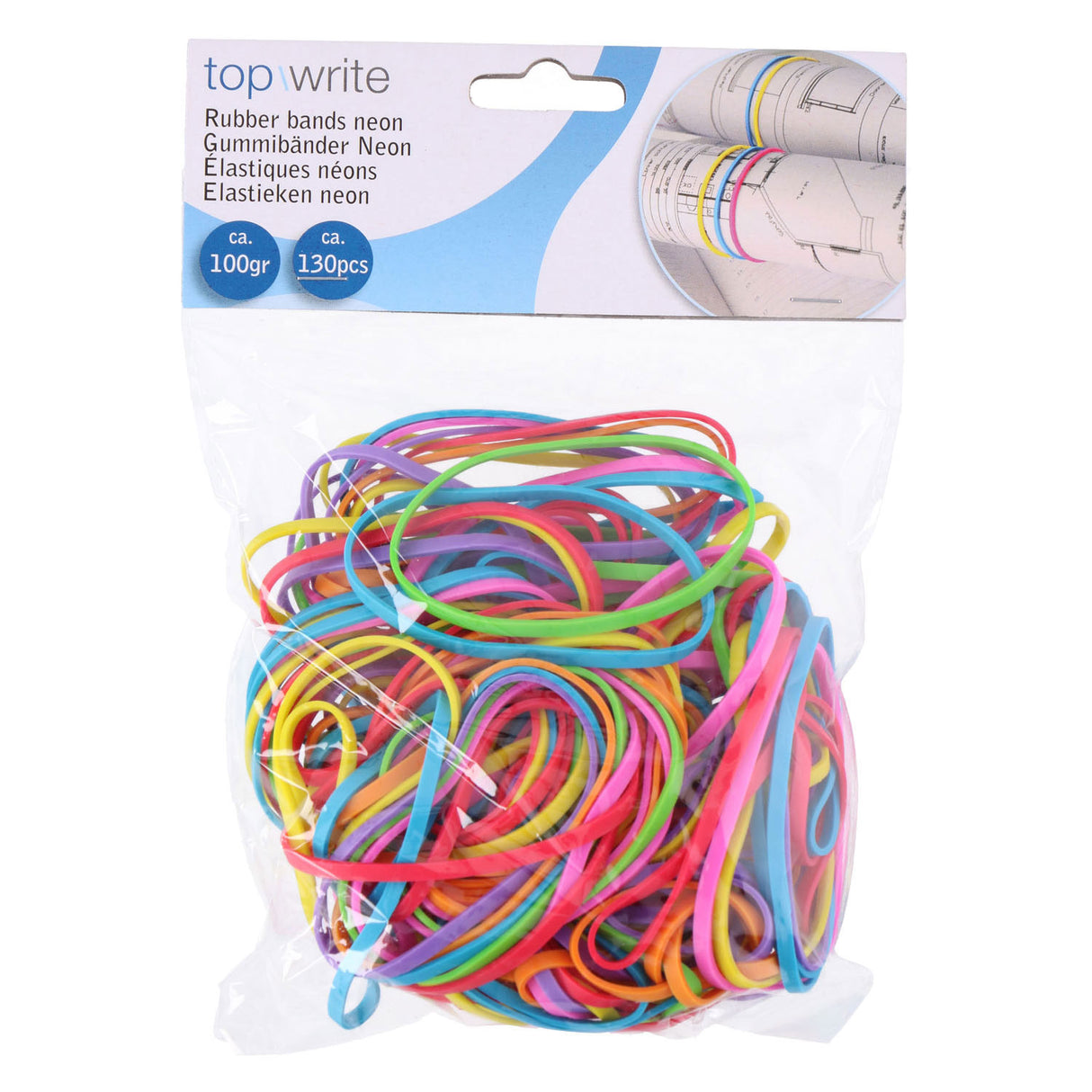 Elastiske bånd Neon, 130 ..