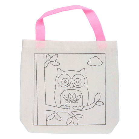 Katoenen tas met 5 stiften