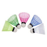 Eddy toys badminton shuttle - 5 styk - badminton fjerbolde plastik - farvede badminton shuttle - badmintonbolde til træning og rekreativ leg