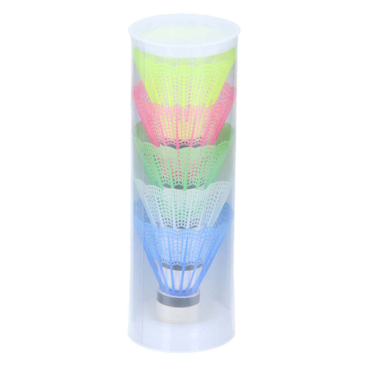 Eddy toys badminton shuttle - 5 styk - badminton fjerbolde plastik - farvede badminton shuttle - badmintonbolde til træning og rekreativ leg