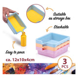 Palette blandebakker af maling, 3 stk.