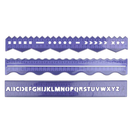 Kreativt linealsæt 30cm, 3 stk.