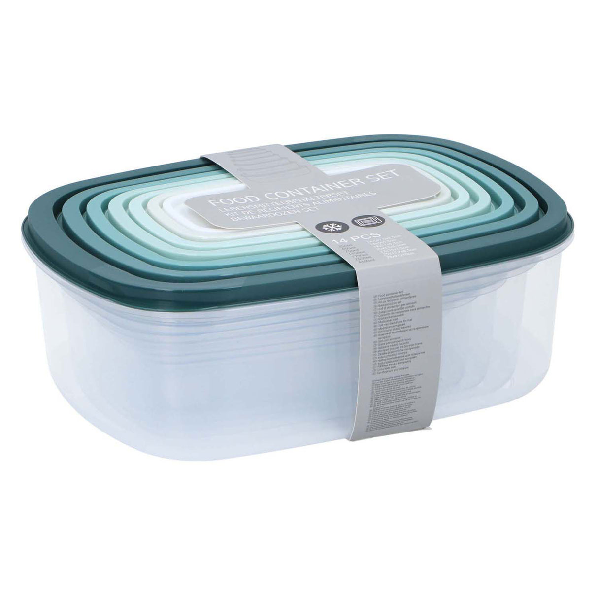 Opbevaringsboks 6 stk med låg.