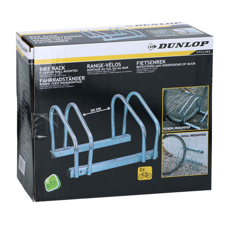 Dunlop fietsenrek grond muur, 2 fietsen