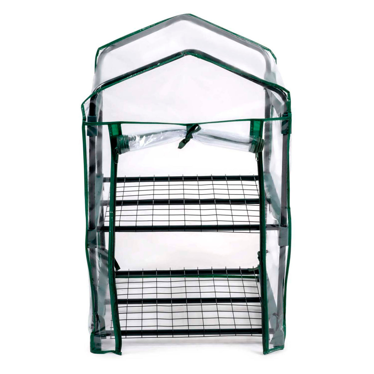 Kinzo drivhus vækstkasse 45 x 50 x 80 cm - havedrivhus med 2 etager - kompakt drivhus til planter og vækstkasse - vejrbestandig og gennemsigtig