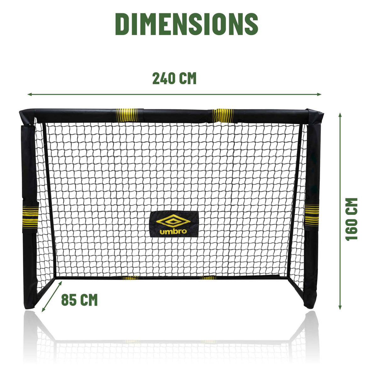 Fodboldmål 240x160x85 cm