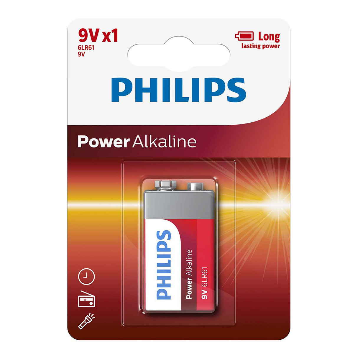 Philips 9v batterilevetid