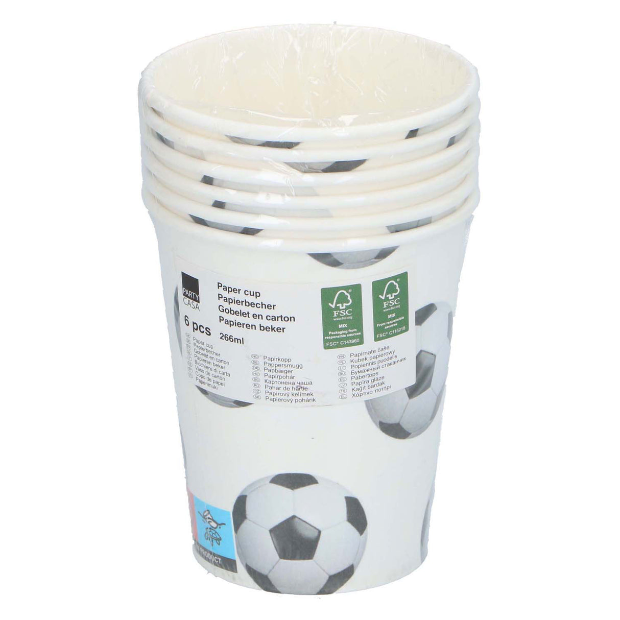 Fodbold festkopper, 6 stk.