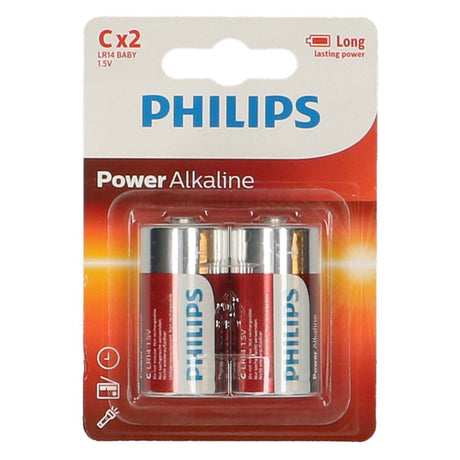 Philips batteri powerlife batteri powerlife lr14 baby 2 i blisterpakning