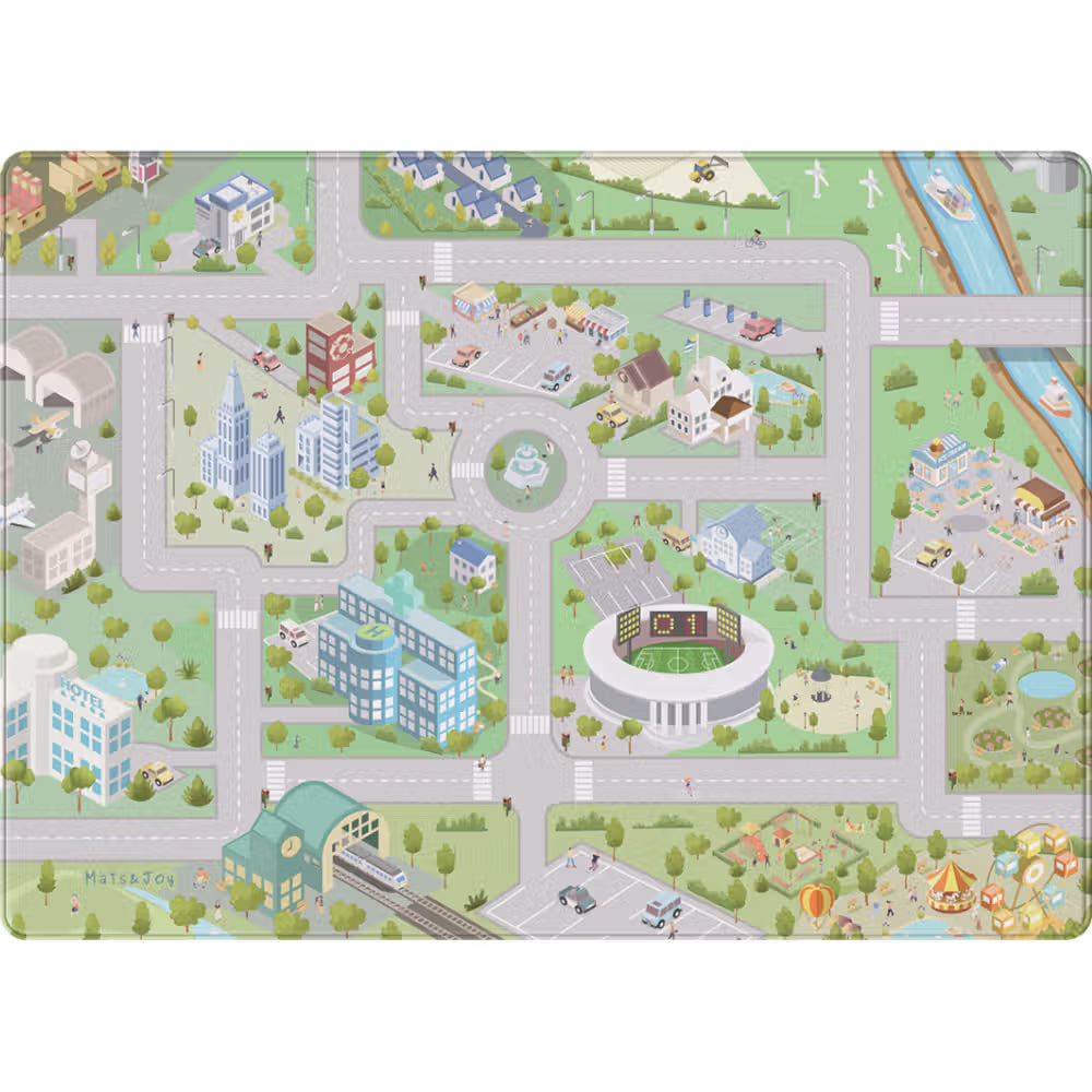 måtter forstærker; joy måtter joy city square legemåtte stor 130x180 cm