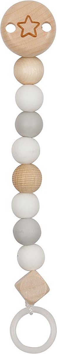 Goki Wood Pacifier Chain Star Blue