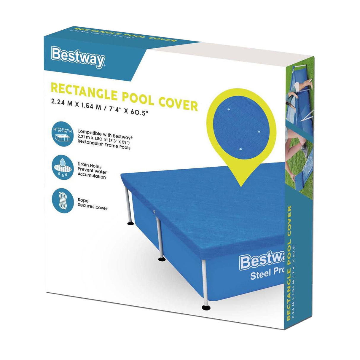 Bestway Cover Sail Steel Pro Rectangle, 221 cm
